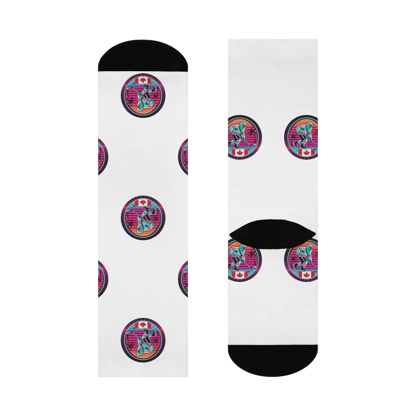 80's Hockey Cushioned Crew Socks