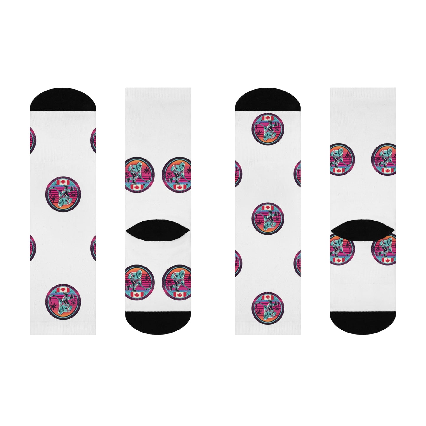 80's Hockey Cushioned Crew Socks