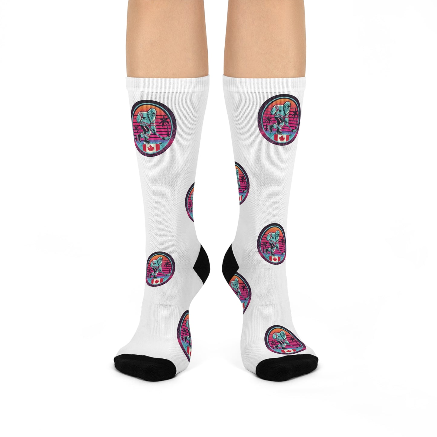 80's Hockey Cushioned Crew Socks