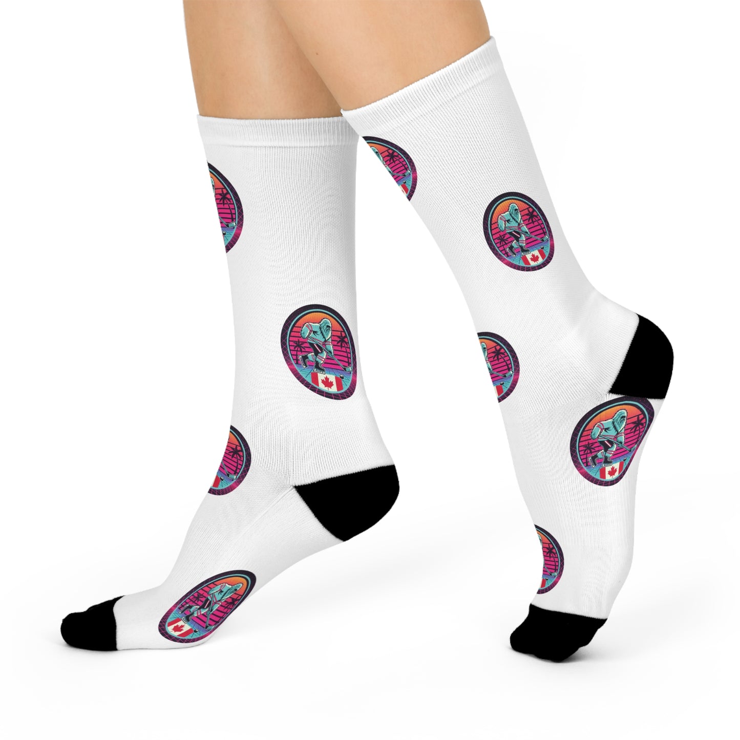 80's Hockey Cushioned Crew Socks