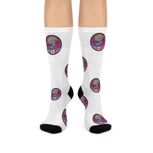 80's Hockey Cushioned Crew Socks